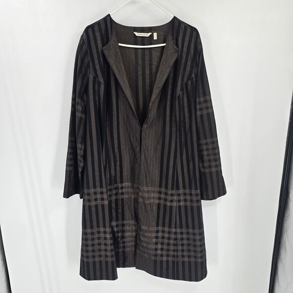 Soft Surroundings NWT Stonehaven Plaid Duster Coat Cardigan Jacket Women’s Sz 2X - Picture 1 of 7